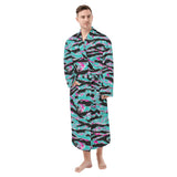 Miami Tiger Stripe Mens Bathrobe