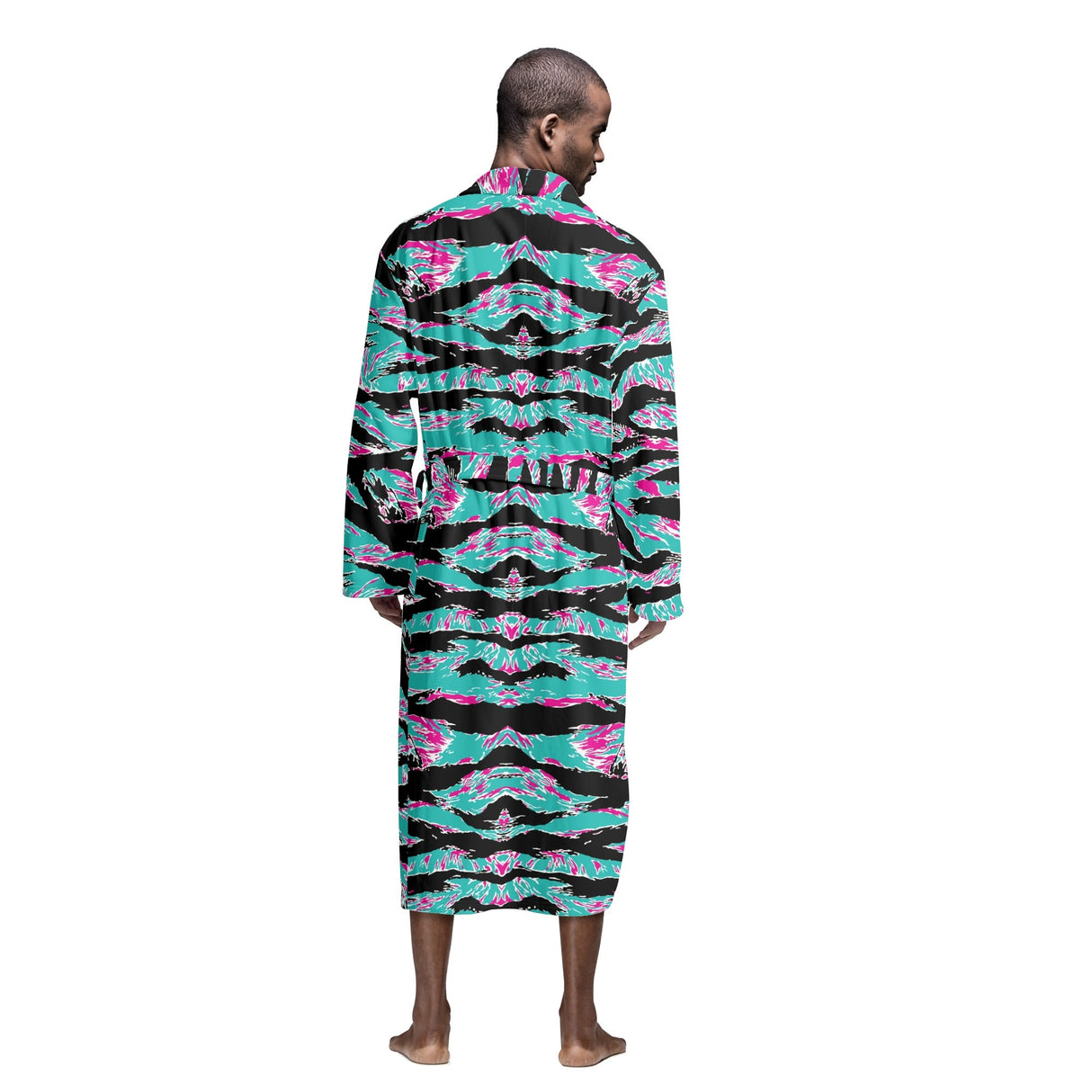 Miami Tiger Stripe Mens Bathrobe
