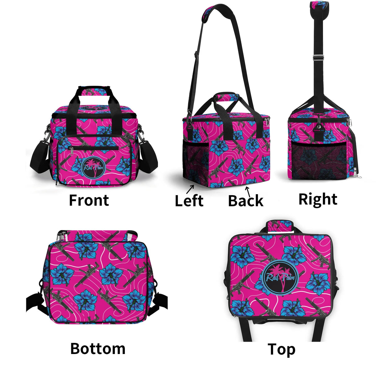 High Capacity Hibiscus Leakproof Cooler Bag