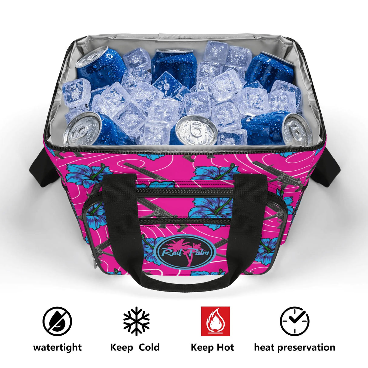 High Capacity Hibiscus Leakproof Cooler Bag