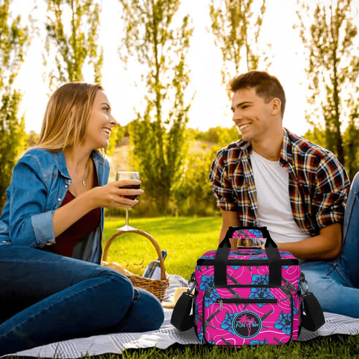 High Capacity Hibiscus Leakproof Cooler Bag
