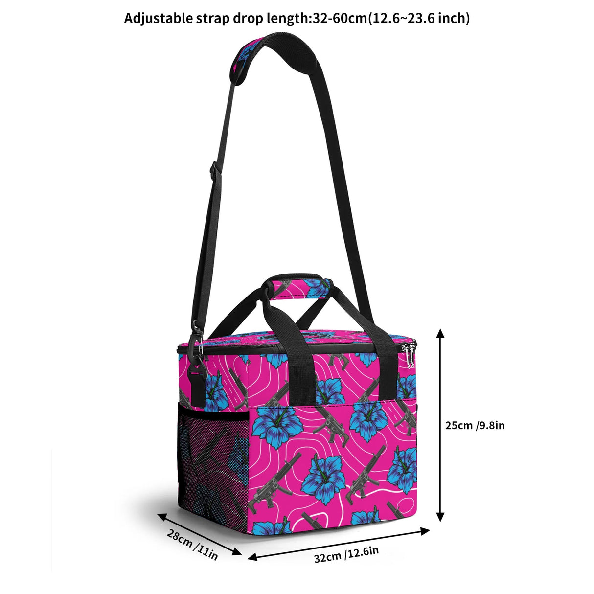 High Capacity Hibiscus Leakproof Cooler Bag