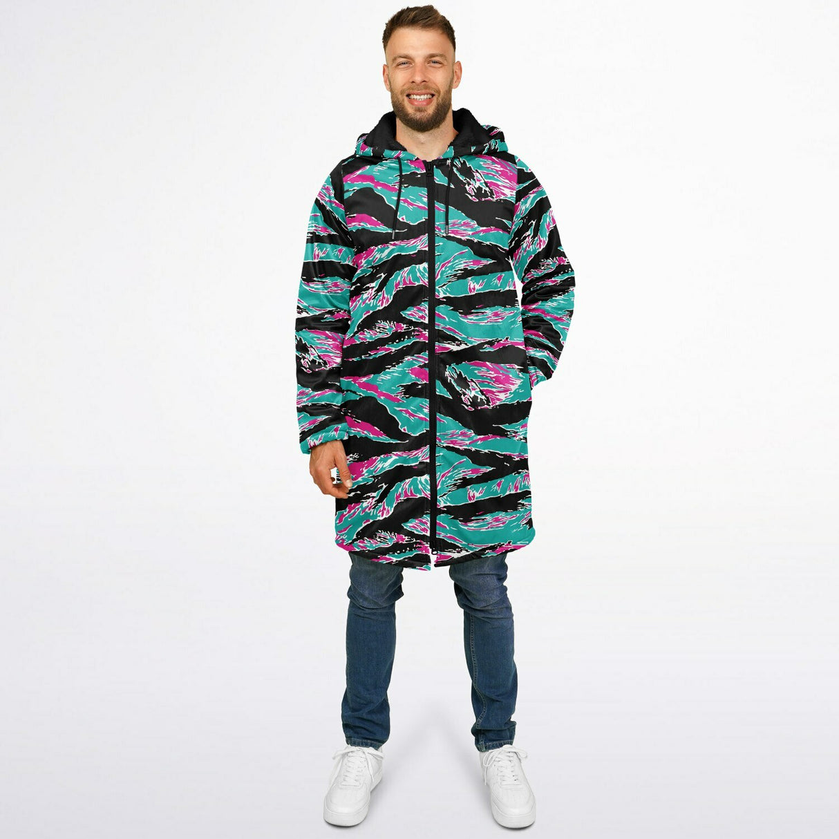 Miami Tiger Stripe Zipper Cloak