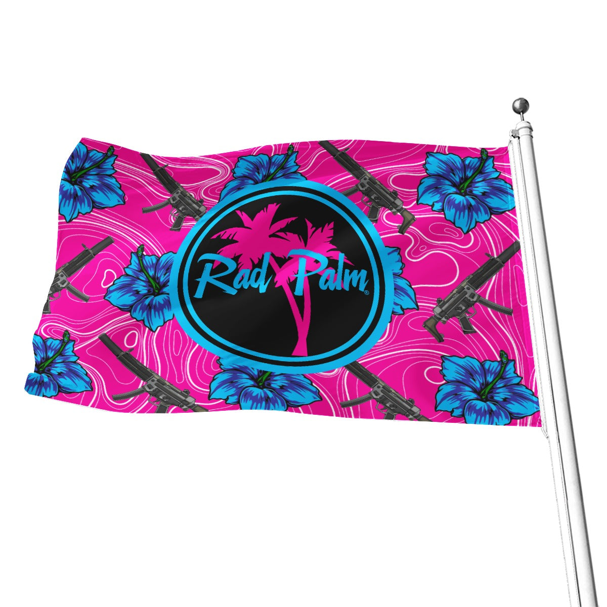 High Capacity Hibiscus Flag