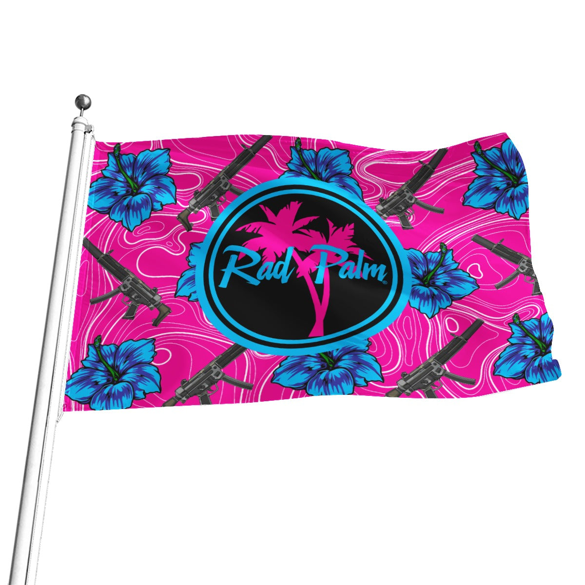 High Capacity Hibiscus Flag