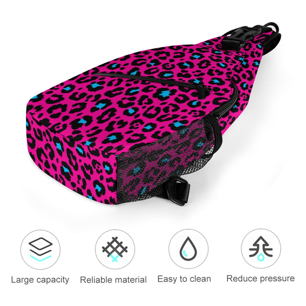 Pink Leopard Sling Bag