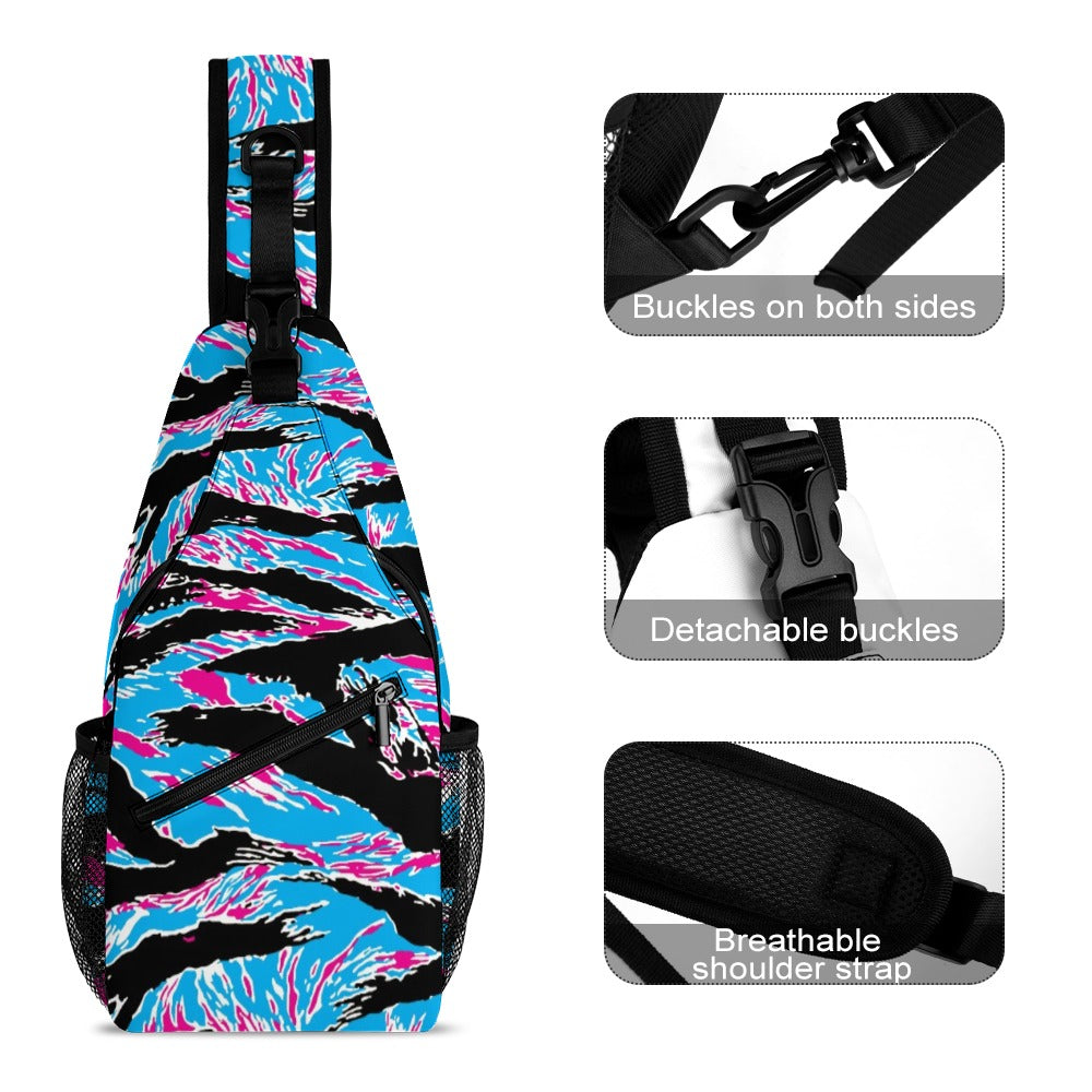Miami Tiger Stripe Blue Sling Bag