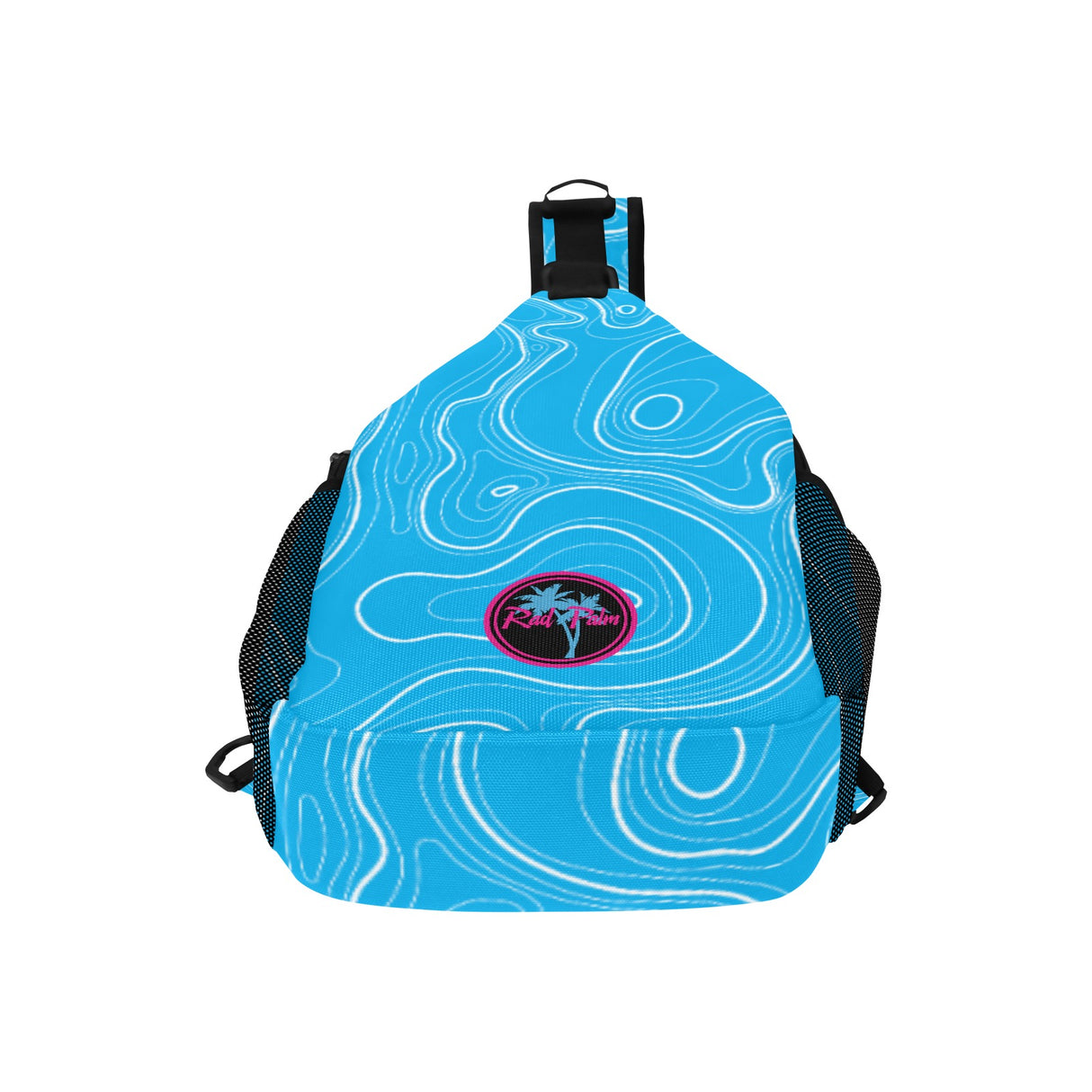 Blue Topographic Sling Bag