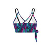 Neon Jungle Knot Side Bikini Top