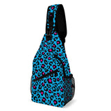 Blue Leopard Sling Bag