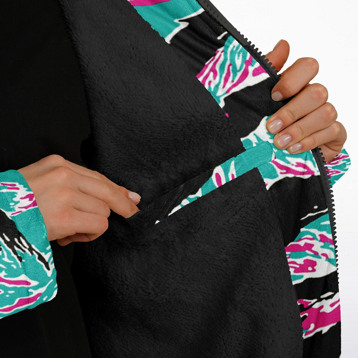 Miami Tiger Stripe Zipper Cloak