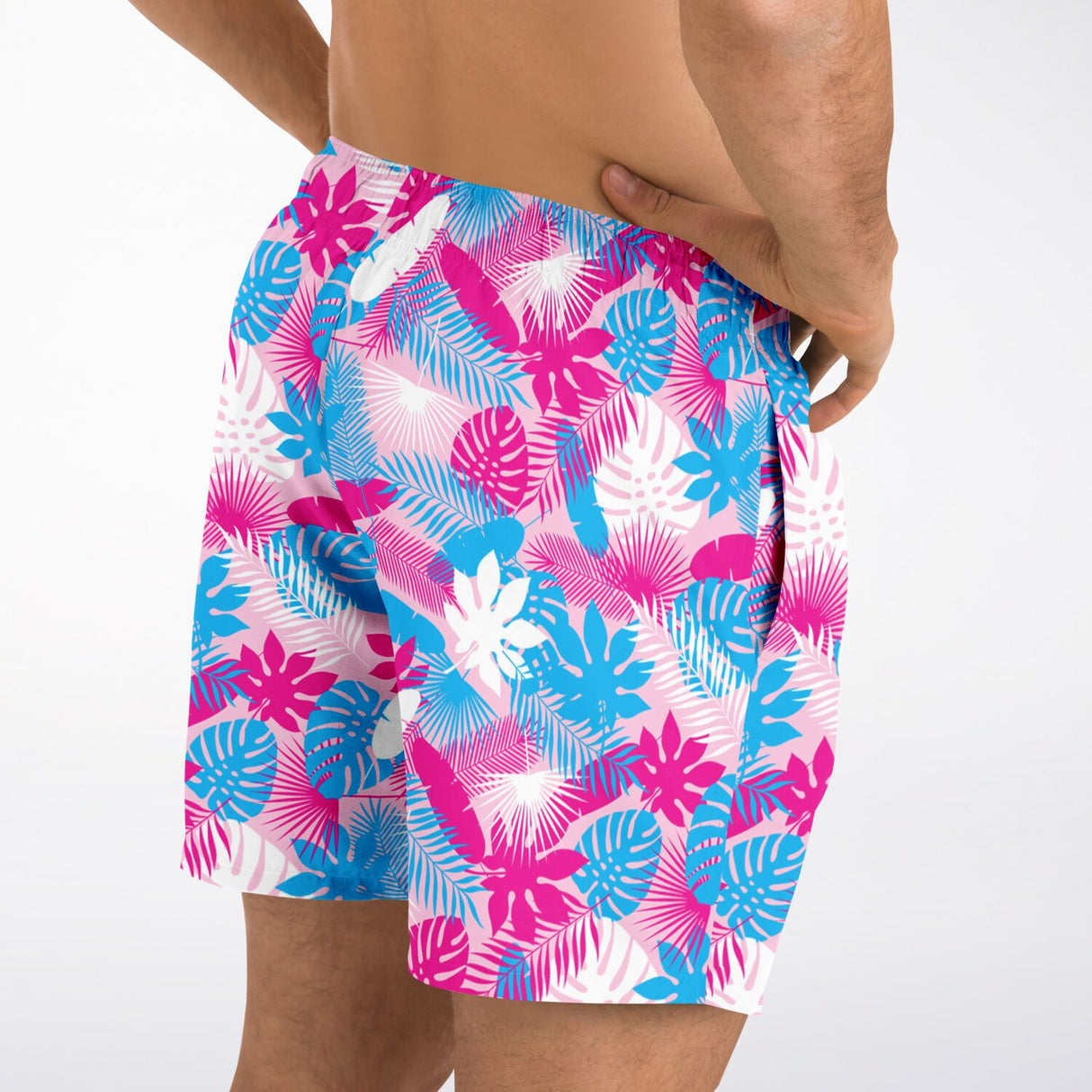 Bañador para hombre en color rosa neón de Rad Palm Jungle