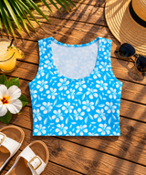 Top corto azul Bimini