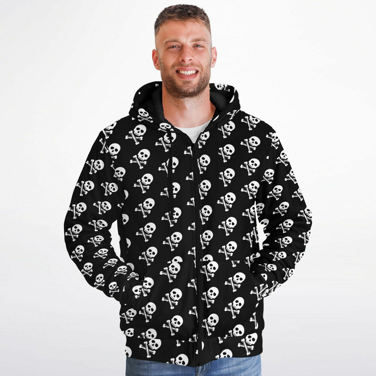 Crossbones Microfleece Ziphoodie