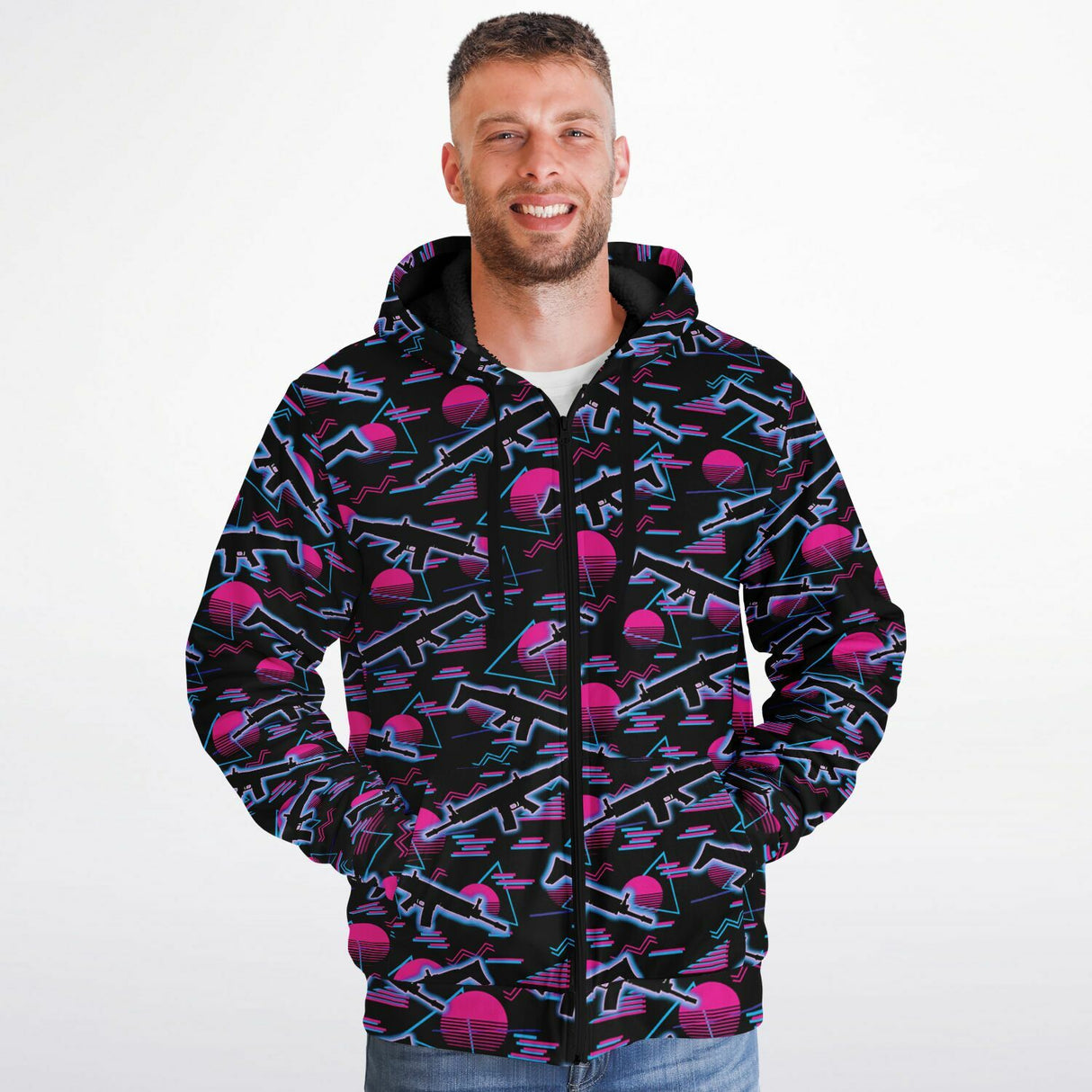 Miami Nights Microfleece Ziphoodie