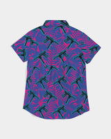 9 Lives Women's All-Over Print Short Sleeve Button Up