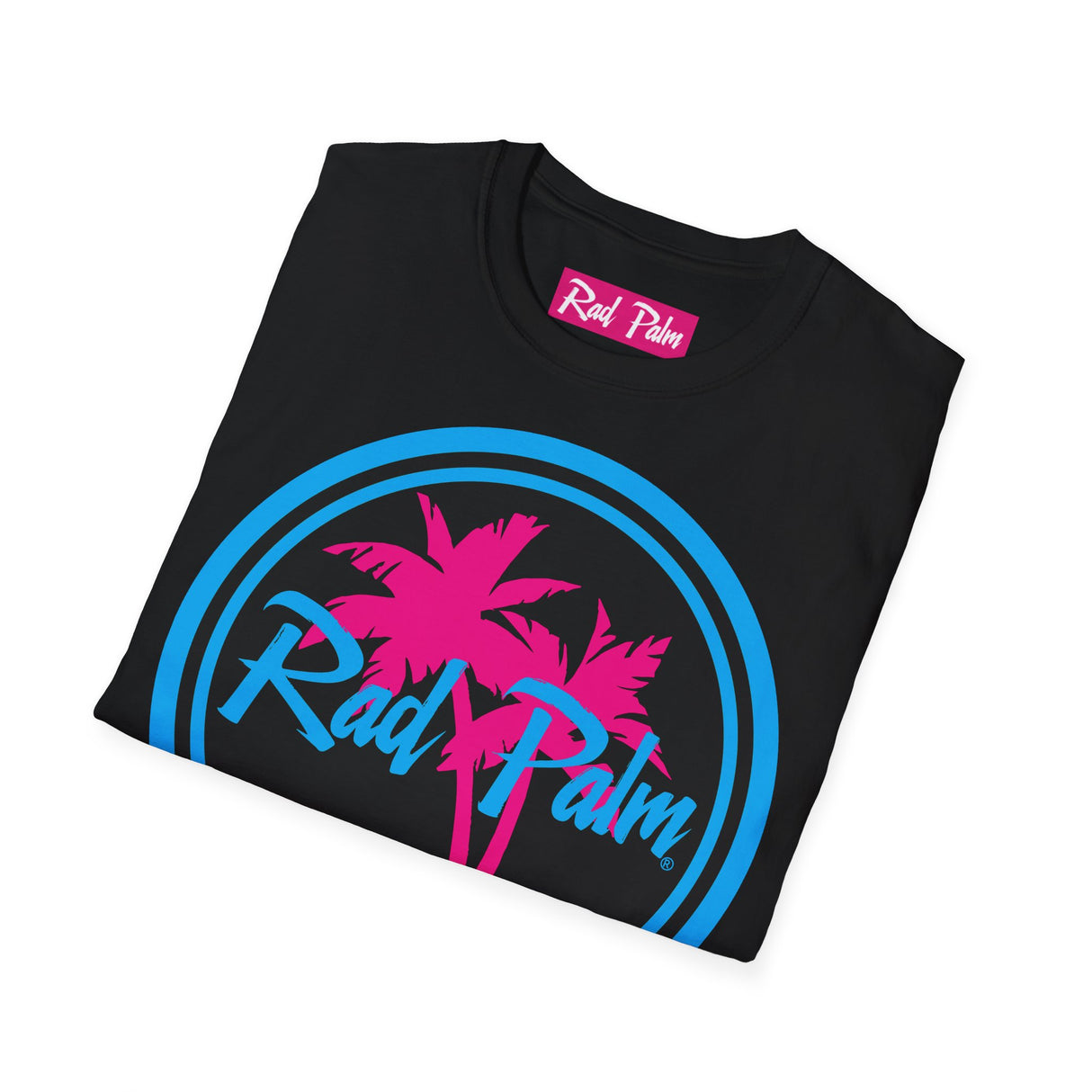 Camiseta unisex de estilo suave con el logotipo de Rad Palm