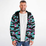 Miami Tiger Stripe Microfleece Ziphoodie