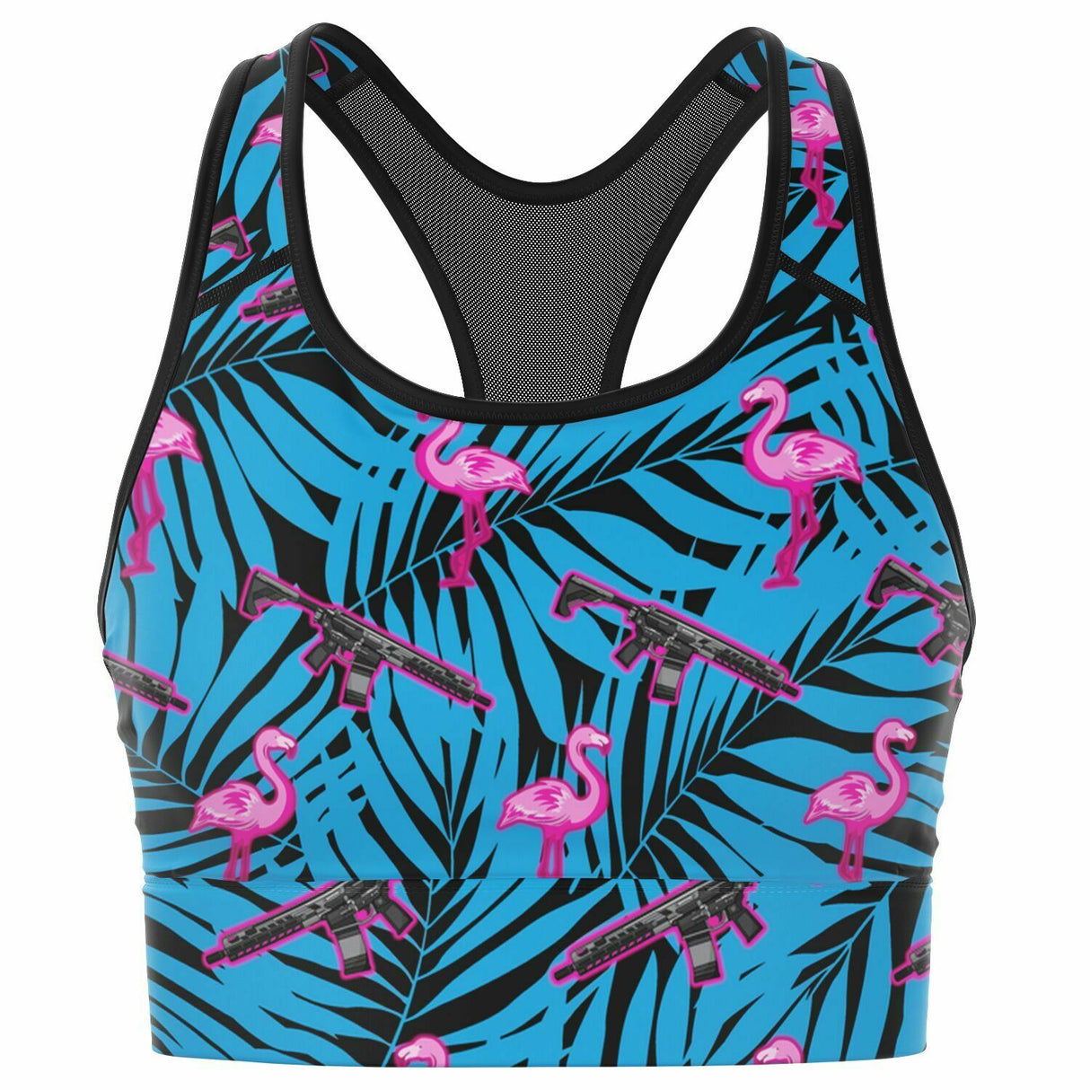 Frontline Flamingo Mesh Padded Sports Bra