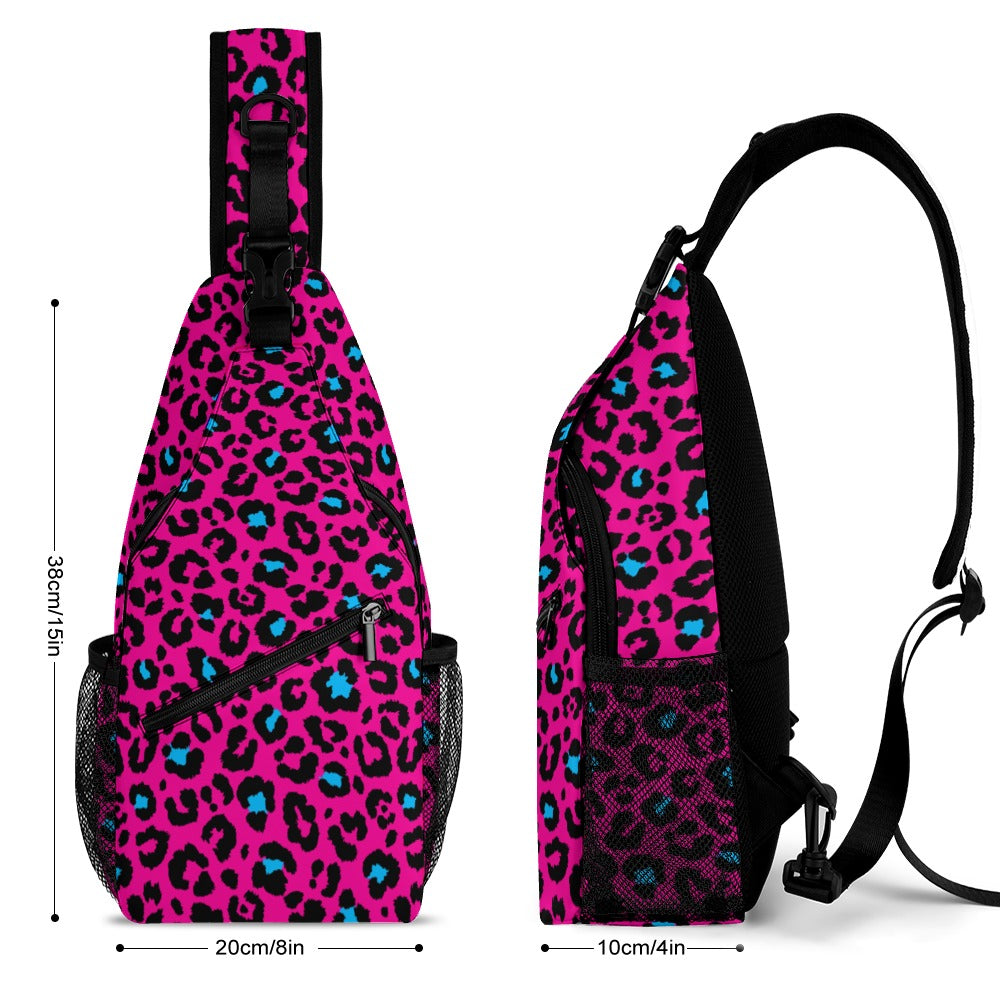 Pink Leopard Sling Bag