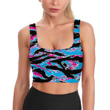 Miami Tiger Stripe Longline Bra Top