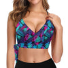 Neon Jungle Knot Side Bikini Top