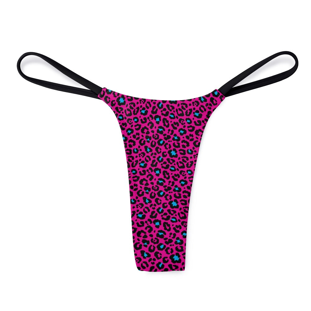 Tanga de leopardo rosa