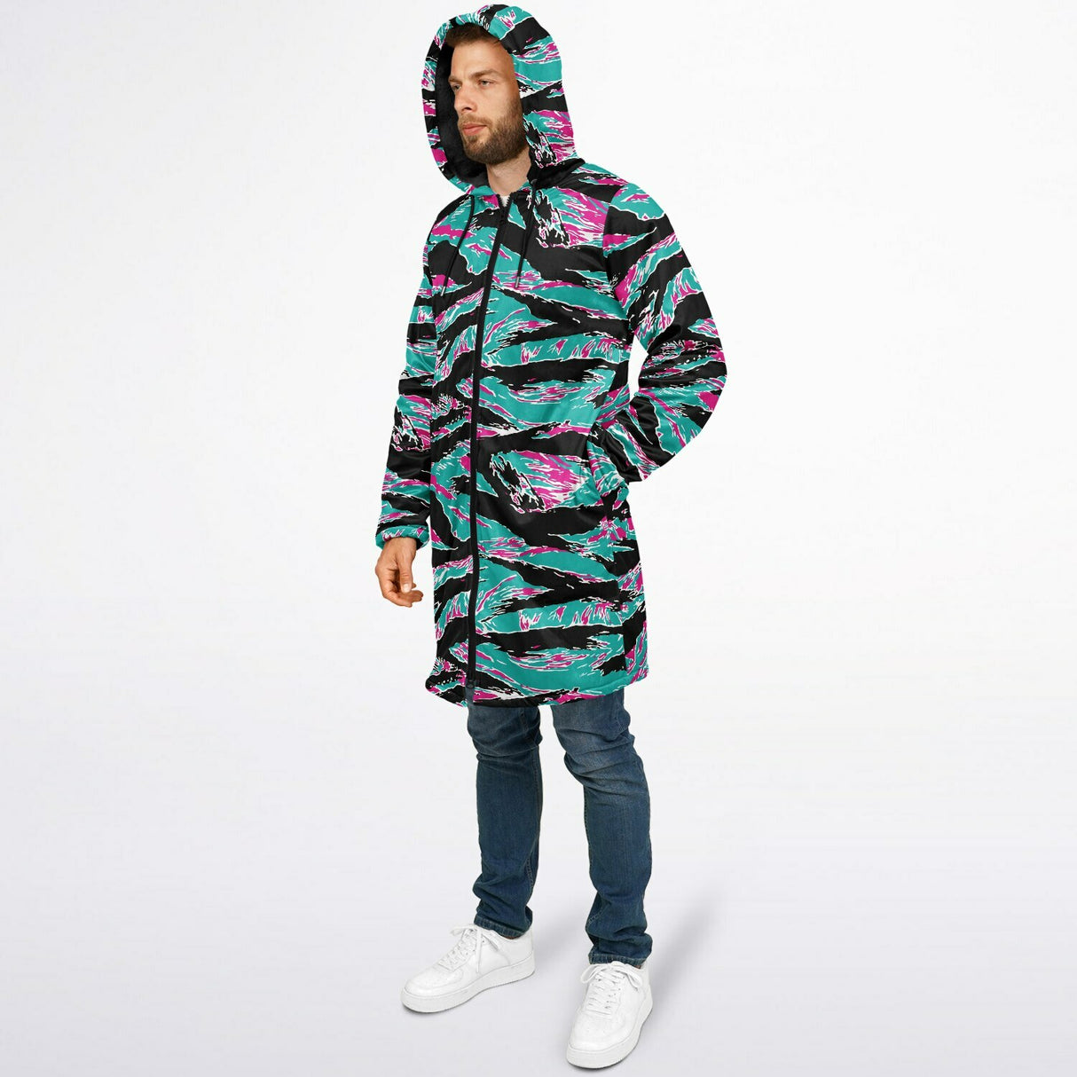 Miami Tiger Stripe Zipper Cloak