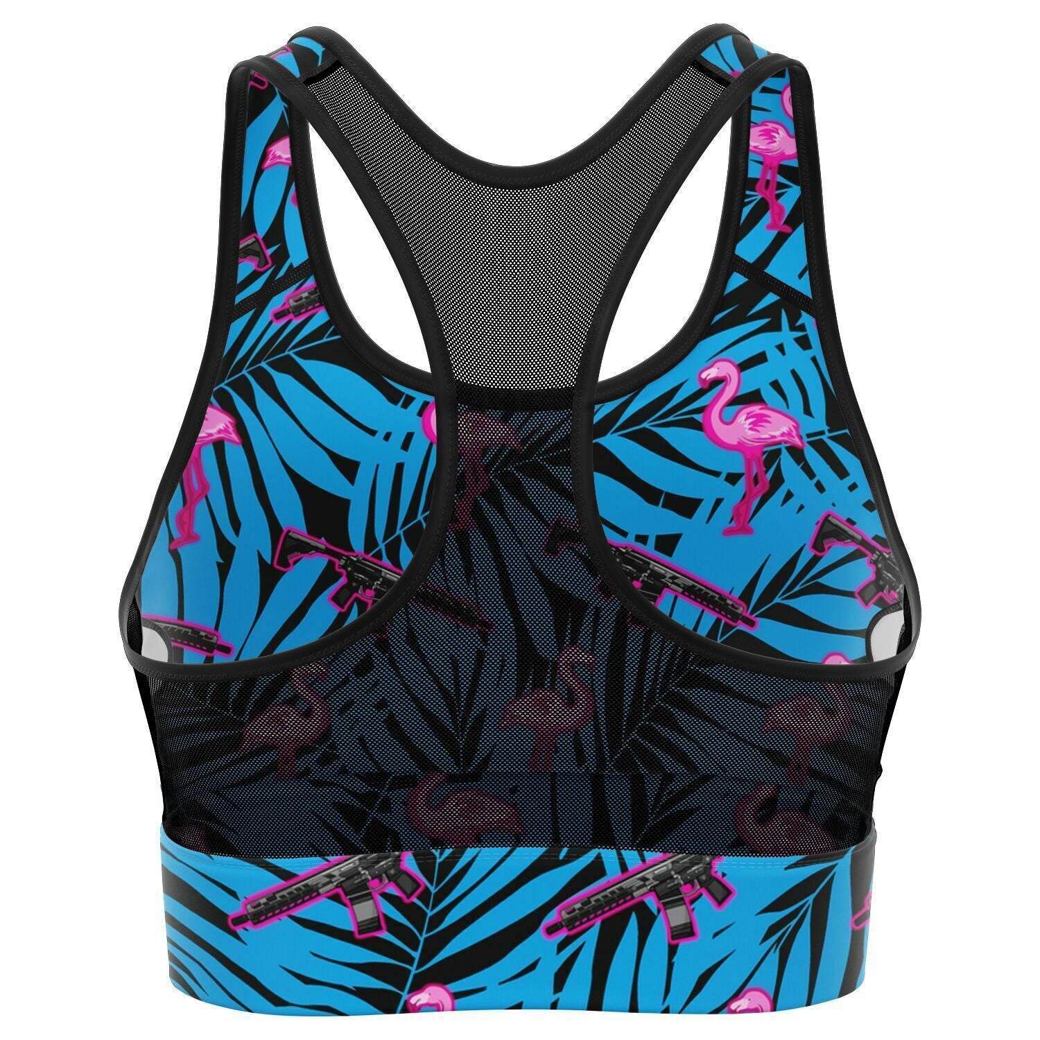 Frontline Flamingo Mesh Padded Sports Bra