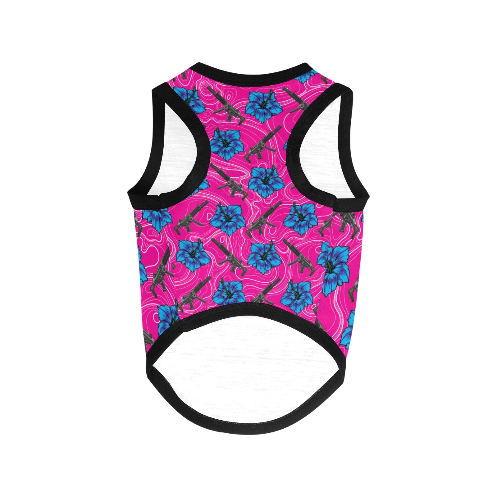 High Capacity Hibiscus Pink Dog Tank Top