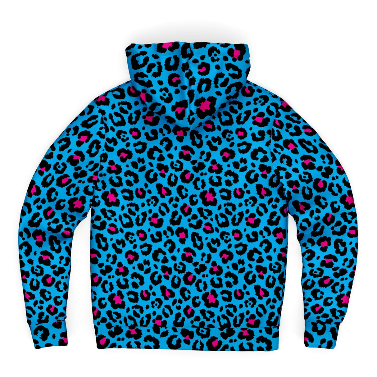 Blue Leopard Microfleece Ziphoodie