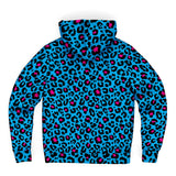 Blue Leopard Microfleece Ziphoodie