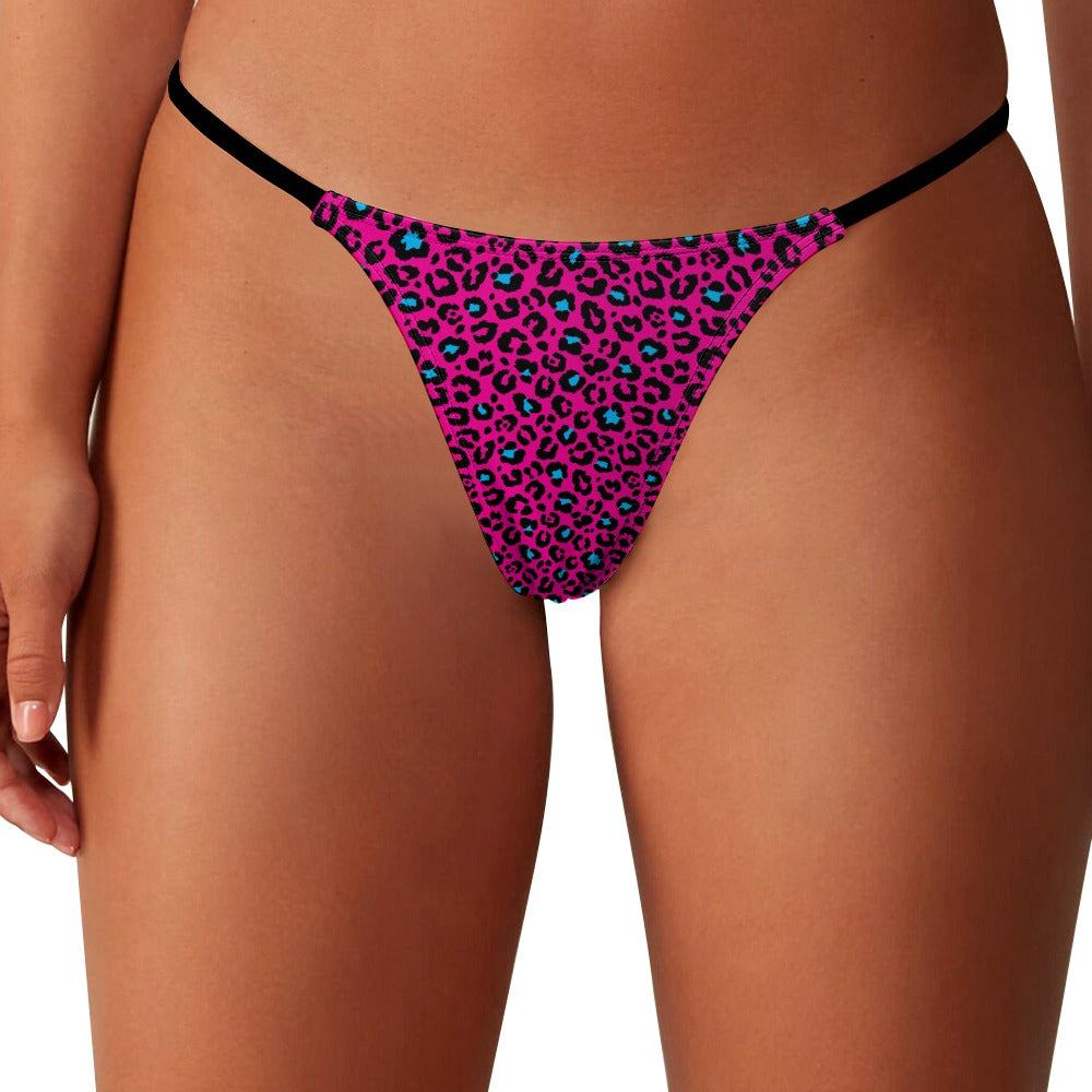 Pink Leopard Thong