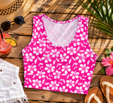 Top corto rosa Bimini