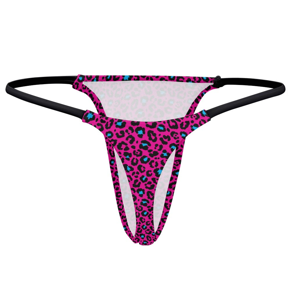 Tanga de leopardo rosa