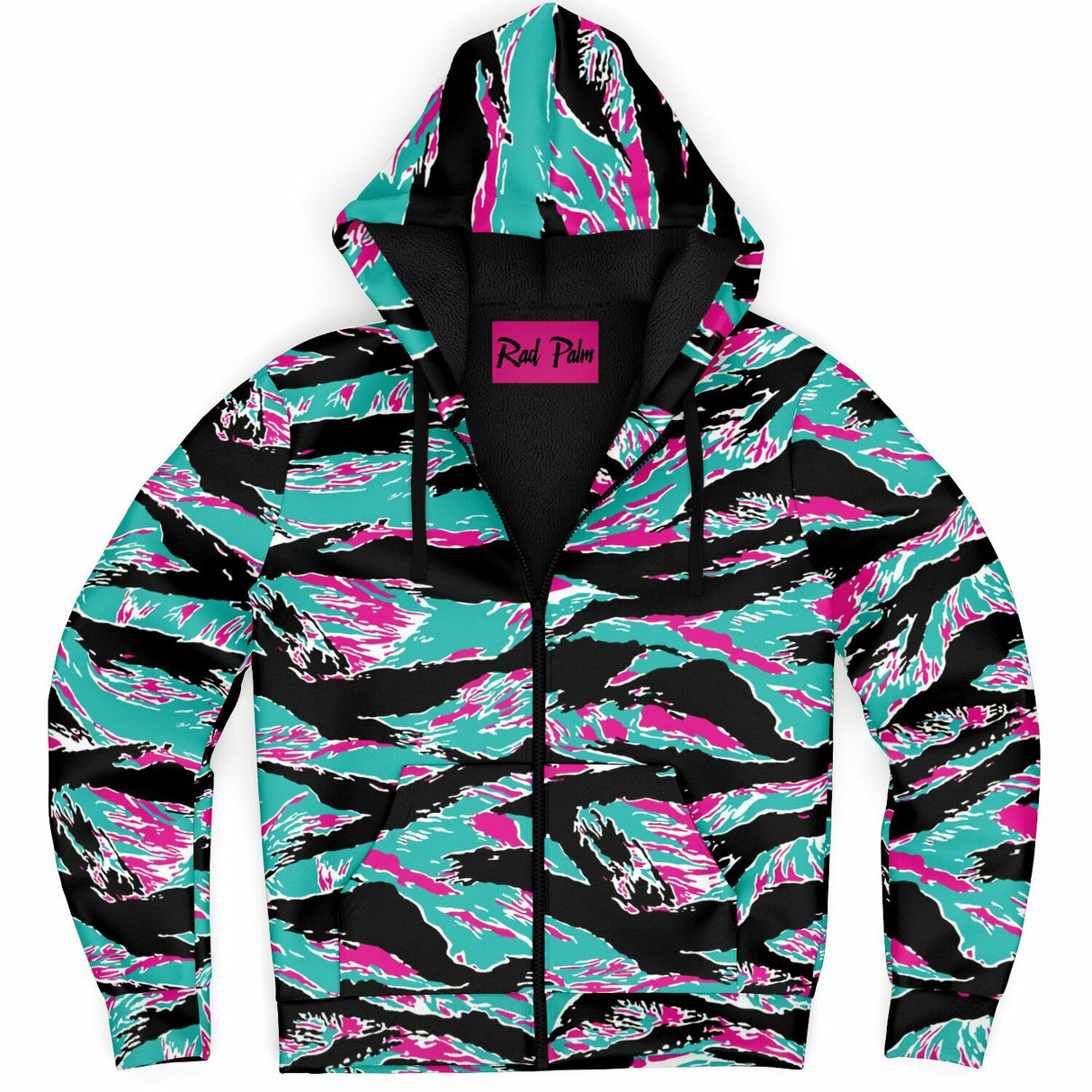 Miami Tiger Stripe Microfleece Ziphoodie