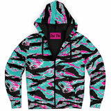 Miami Tiger Stripe Microfleece Ziphoodie