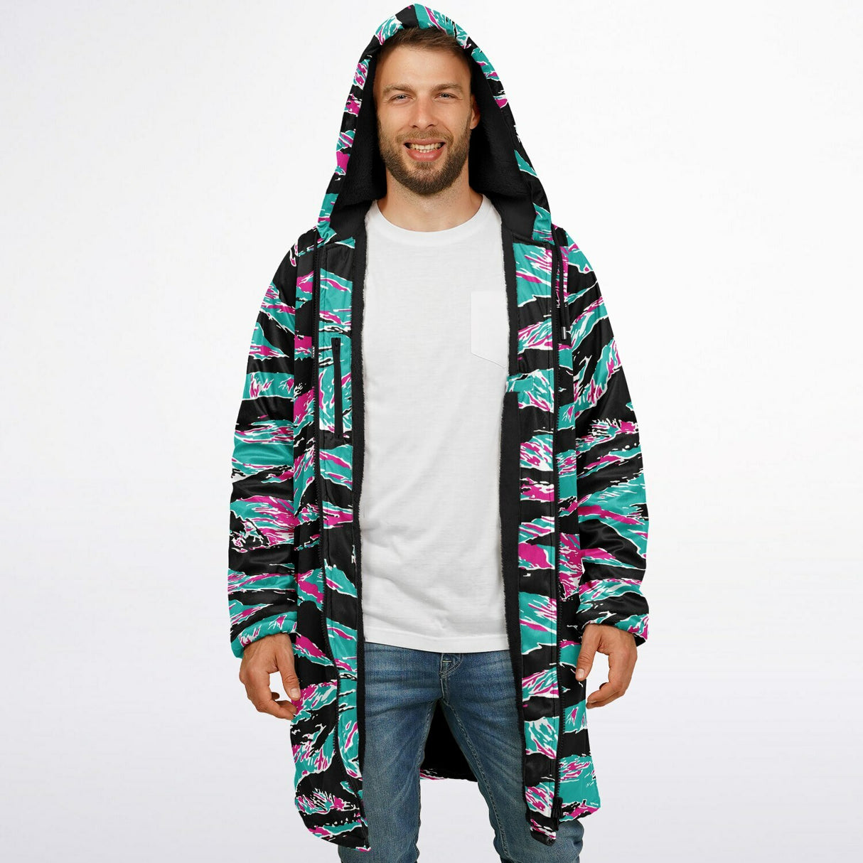 Miami Tiger Stripe Zipper Cloak