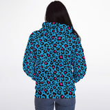 Blue Leopard Microfleece Ziphoodie