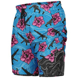 Rad Palm High Capacity Hibiscus Men's 2-in-1 Shorts