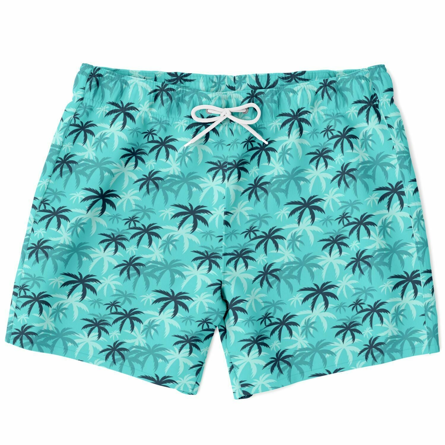 Teal Palms Swim Trunks