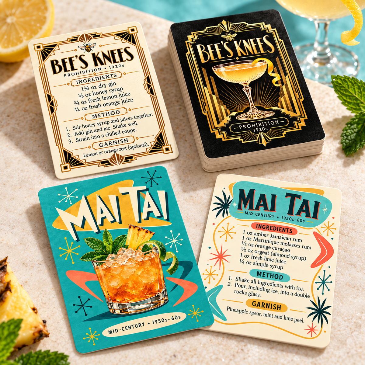Rad Palm: A Drink Through Time Card Deck