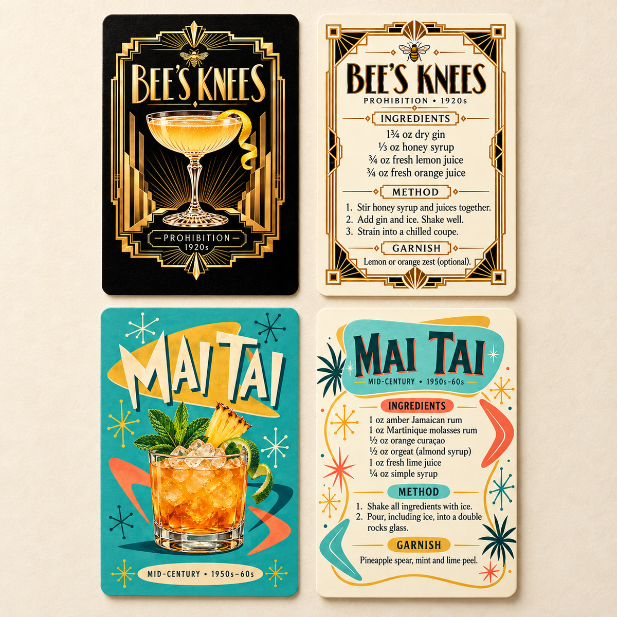 Rad Palm: A Drink Through Time Card Deck