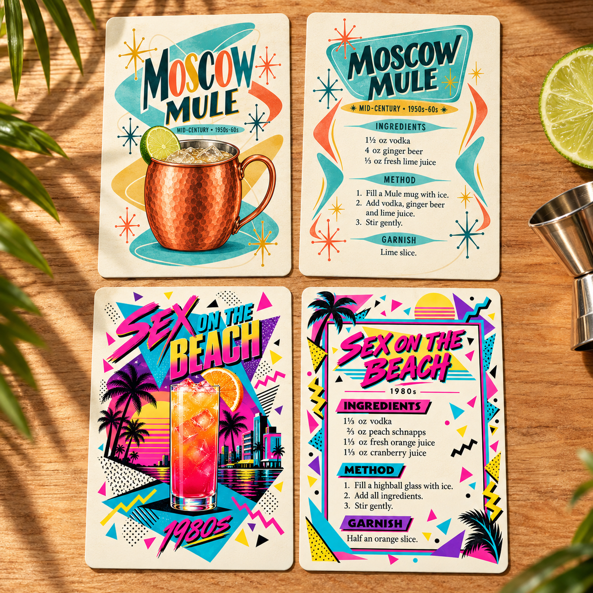 Rad Palm: A Drink Through Time Card Deck
