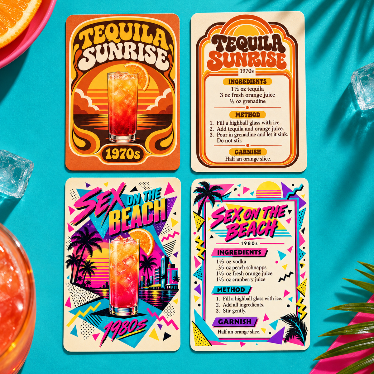 Rad Palm: A Drink Through Time Card Deck