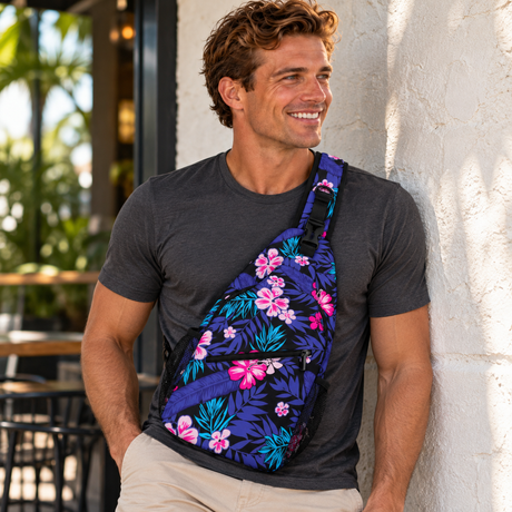 Evening tropics sling bag in cafe light-14