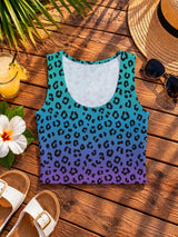 Ombre Leopard Crop Top