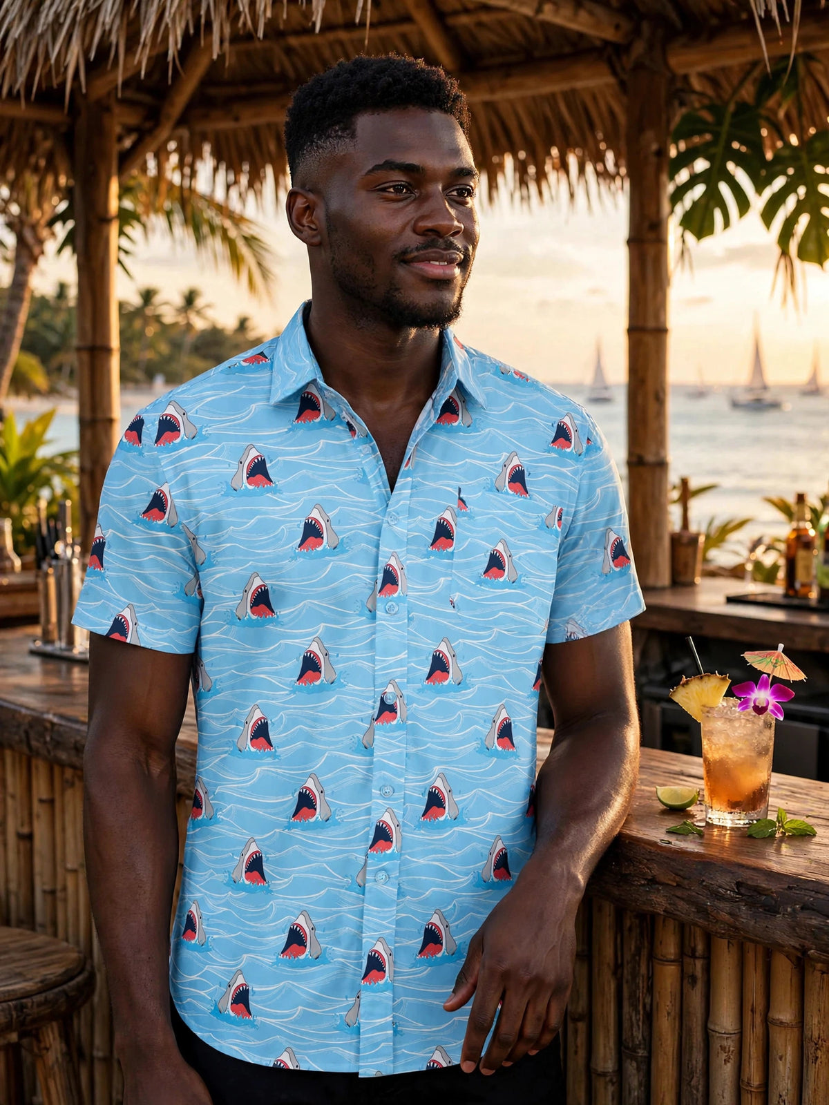 Camiseta de fiesta con cebo para tiburones