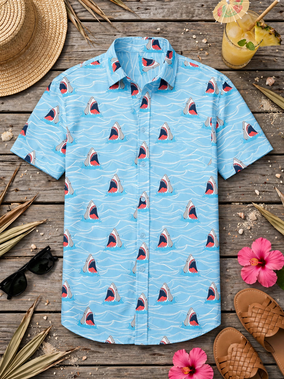 Camiseta de fiesta con cebo para tiburones