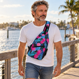 Pineapple Print Sling Bag at the Waterfront-17